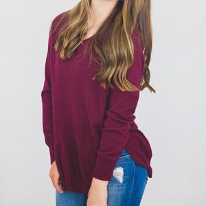 Lumiere Wine Sweater. Size small.